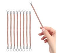 ABOOFAN 100pcs Braided Copper Ground Strap Wire 2.5mm² 200mm Length Copper-clad Aluminum Earth Bonding Cable for Electrical Cabinets and Panel Doors