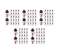 ABOOFAN 100Pcs Christmas Mini Snowman Ornaments Resin Tiny Craft Decorations for Xmas Tree Fairy Garden Desktop Micro Landscape DIY Adornment