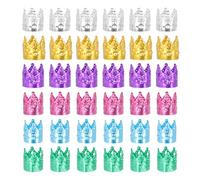 ABOOFAN 100pcs Crown Shape Hair Braids Rings Dreadlocks Adjustable Reusable Metal Hair Accessories for Braiding and Photo Use