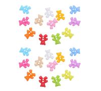 ABOOFAN 100pcs Cute Bear-Shaped Buttons for Sewing Crafts, Small Plastic Flatback Buttons in Assorted Colours, Easy to Sew for Clothing, Accessories, Scrapbooking and DIY Projects