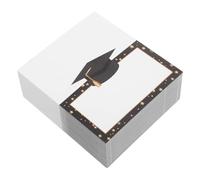 ABOOFAN 100pcs Doctoral Graduation Hat Place Cards Writable Printable Blank Seating Cards for Graduation Season Party Decoration Student Banquet Table Centerpiece with Personalizable
