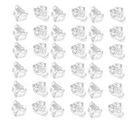 ABOOFAN 100pcs Fake Ice Cubes Plastic Gemstones for Photography Prop Reuseable Ice Cubes Decorative Table Scatter for Party and Wedding