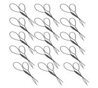 ABOOFAN 100pcs Hair Pull Through Tool for Women Black Non-slip French Braid Loop Updo Styling Accessories Quick Ponytail Bun Maker for Weddings Parties and Everyday Chic Looks