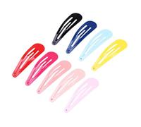 ABOOFAN 100pcs Metal Snap Hair Clips for Candy-colored Waterdrop Shaped Barrettes Glossy Lacquer Coated Accessories Multi-color Assortment Matching Various Outfits