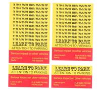 ABOOFAN 100pcs Novelty Bad Parking Warning Cards Multiple Caution Messages No Parking Notices Prank Tickets for Road Use and Violation Alerts