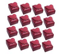 ABOOFAN 100pcs Red Heart Candy Boxes for Wedding Party Bulk Packaging Luxurious Paper Macaron Treat Containers Easy Assembly Romantic Favor Boxes