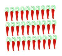 ABOOFAN 100pcs Red Pepper Glass Beads for DIY Bracelets and Necklaces Bright Vivid Colors Mixed Craft Charms for Handmade Jewelry Making