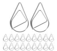 ABOOFAN 100pcs Small Metal Waterdrop Paper Clips 0.8mm Silver Decorative Mini Document Clips for Office, Crafts, and Bookmarking