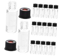 ABOOFAN 100pcs Threaded Mouth Sample Vials Glass Bottles Screw Top Liquid Sampling Containers for Hplc Lab Use Acid Neutral Alkaline Resistant