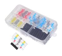 ABOOFAN 102pcs Heat Shrink Butt Connectors Insulated Self Soldering Wire Terminals for Automotive Industrial Outdoor Electrical Projects
