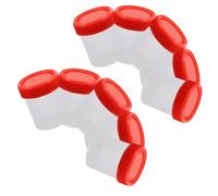 ABOOFAN 10Ml Small Plastic Sample Cups with Leak-Proof Screw Caps, 10Pcs Sealed Specimen Collection Containers for Medical and Laboratory Use