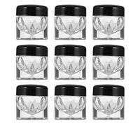 ABOOFAN 10pcs 3ml Empty Concealer Powder Bottles Black Lids and 12-Hole Inner Plugs, Loose Powder Sub Packaging Storage Bottles for Travel and Cosmetic Use