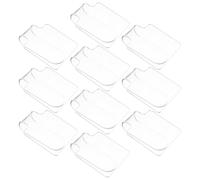 ABOOFAN 10pcs Acrylic Makeup Palette Small Foundation Mixing Tray Handheld Blending Plate for Makeup Application and DIY Nail Art Crafts