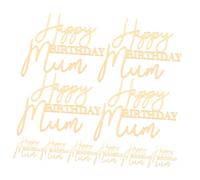 ABOOFAN 10pcs Birthday Cake Decoration for Mom Acrylic Happy Mother S Day Cupcake Toppers Stylish and Use Picks for Women S Birthday Party Supplies
