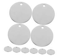 ABOOFAN 10pcs Blank Dog Tags for Engraving Stamping Blanks Metal Tags Stainless Steel Pet Id Jewelry Stamping Kit for Pet Collar