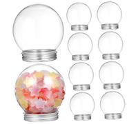 ABOOFAN 10pcs Candy Bottles with Well Sealed Lid, Lightbulb Shape 270ml Capacity, Practical for Storage and DIY Place Setting Decorations, for Christmas Party Favour Containers