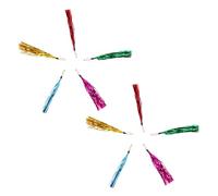 ABOOFAN 10Pcs Cat Replacement Heads with Bell Glitter Tassels Design Plastic Interactive Cat Teaser Stick Keeps Fingers Far from Claws Indoor Play for Owners