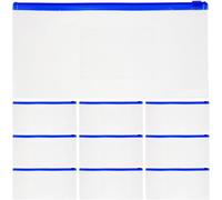 ABOOFAN 10pcs Clear Plastic Pencil Storage Bags with Zipper Compact Stationery Pouches for Pens Coins Rulers and Small Items Thickened Material for School Office and Travel Organization