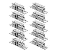 ABOOFAN 10pcs Copper Kitchen Cabinet Door Latch Silent Close Secure Closure Silver Finish with Hole Spacing 31mm and 16mm for Home Improvement and Kitchens