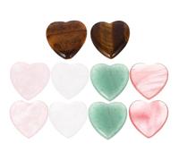 ABOOFAN 10pcs Crystal Figurine Heart Ornament, 20mm Heart-shaped Decoration | Heart Ornaments, Crystal Desktop Decoration, Table Decor, Small Crystal Hearts for Crafting and DIY Use