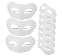 ABOOFAN 10pcs Diy Hand Painted Mask Paintable Masks Party Mask Decors Gras Party Masks Unpainted Theater Adults Mardi Gras Miss Paper Cosplay White Prom Supplies