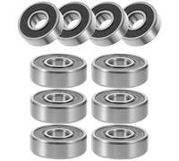 ABOOFAN 10pcs Double Sealed Precision Deep Groove Ball Bearings P6 Steel Small Roller Bearings 8mm X 22mm X 7mm Efficient for Industrial Use