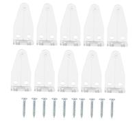 ABOOFAN 10Pcs Down Brackets for Blinds Plastic Bottom Rail Holder Clips Easy Installation for Wood Faux Wood Blinds Lightweight Practical Replacement Accessories