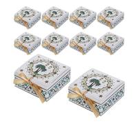 ABOOFAN 10pcs Eid Mubarak Candy Boxes for Holiday Cases with Palm Tree and Crescent Shapes, Paper Material, Stackable Design, Easy to Share Goodies, Crush-resistant, for Home and Party