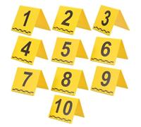 ABOOFAN 10pcs Forensic Evidence Markers, Number 1-10, V-Shaped Evidence Number Placards with Scale, Plastic Identification Tags for Investigation, Crime Scene Props