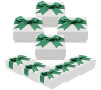 ABOOFAN 10pcs Jewelry Box Sponge Filled Cardboard Jewelry Boxes for Bracelets Necklaces Rings Watch Storage Elegant Presentation Case Bow