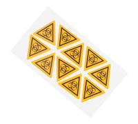 ABOOFAN 10pcs Laboratory Biosafety Warning Sticker Biohazard Symbol Sign for Labs Easy to Apply Material Infection Caution Decal for Equipment Equilateral