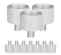 ABOOFAN 10pcs Microphone Screw Adapter Female to Male Tripod Mount Converter Metal Bushing Kit for Mic Stand Camera Ring Light Thread Adapter