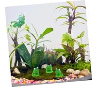 ABOOFAN 10pcs Mini Resin Frogs with Blue Eyes Detailed Micro Landscape Figurines for Garden Decor Ornaments and Creative Home Decoration