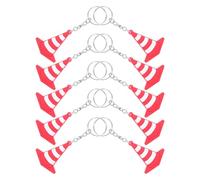 ABOOFAN 10pcs Mini Traffic Cone Keychain with Rings Portable Tiny Pendant Charms in High-visibility for Backpacks Car Keys Outdoor Activities and Novelty Accessories