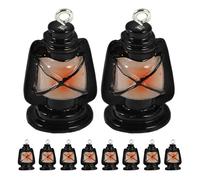 ABOOFAN 10pcs Miniature Oil Lamp Shaped Jewelry Charms Resin Pendants Vintage Style Hanging Decor for Necklace Earring Making DIY Accessories
