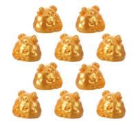 ABOOFAN 10pcs Miniature Sheep Figurine Gold Resin Desktop Decor for Home | Traditional Cultural Accent, Finely Polished Surface, Chinese New Year Display, Golden Finish, Lasting Durability