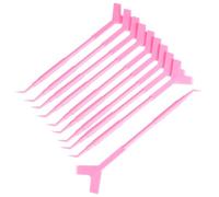 ABOOFAN 10pcs Pink Y-Shaped Eyelash Lift Rods Lash Perm Tool with 3-in-1 Design for Perming Lashes and Separating Natural Suitable for Home and Salon Use