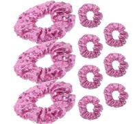 ABOOFAN 10pcs Sequin Hair Scrunchies for Women and Stretchy Ponytail Holders with Glittery Sparkle Gentle Elastic Hair Ties for Parties and Weddings