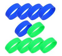 ABOOFAN 10Pcs Silicone Sublimation Rings Elastic Heat Resistant Water Bottle Bands for DIY Craft Green Dark Blue Wraps Preventing Glint Easy to Use Sublimation Accessories