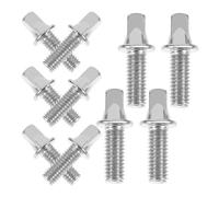 ABOOFAN 10pcs Silver-plated Iron Drum Set Screws M6 with Fine Polishing and Easy Installation, Sturdy Drum Accessories for Beginners and Professional Drummers