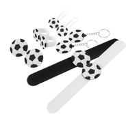 ABOOFAN 10PCS Soccer Party Favors Set Fun Keychains Bookmarks Rings and Pins Stylish Sports Decorations for Boys for Birthday Parties and Soccer Events