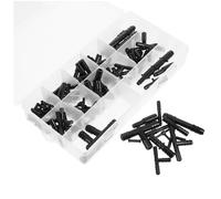 ABOOFAN 113pcs Vacuum Hose Adapter Kit with Tee and Straight Connectors Assorted Flexible Vacuum Line Fittings for Automotive Maintenance and Hose Repair
