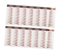 ABOOFAN 12 Sheets Eyebrow Stickers Thick Simulation Tattoo Transfers for Makeup Realistic Hair-like Design Suitable for Various Skin Tones and Occasions