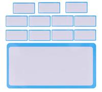ABOOFAN 12pcs Blue Magnetic Dry Erase Labels 8x4cm, Reusable Writable Name Tag Holders for Office and Classroom Whiteboard Organization