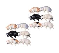 ABOOFAN 12Pcs Cat Shaped Nail Art Pen Holder Creative Pen Stand Nail Coloring Brush Rack for Salon Manicure Storage