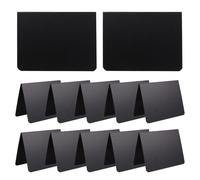 ABOOFAN 12pcs Double-Sided Black Plastic Desktop Chalkboards for Table Decor, Highly Decorative Message Price Boards for Restaurant and Event Display