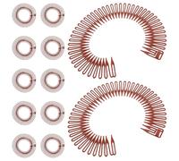 ABOOFAN 12pcs Elastic Invisible Hair Combs Clips for Women, Flexible Plastic Full Tooth Hair Clips Headband for Back Head and Forehead, Brown Stretch Hairband Holder for Hairstyling