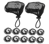 ABOOFAN 12pcs High Elasticity Invisible Hair Net for Dance Bun Covers Reusable Hair Nets for Women Men Classic for Ballet and Daily Use