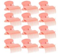 ABOOFAN 12pcs Hot Curler Claw Clips for Hair Styling, Heat Insulation Plastic Clips, Time-saving Use, Suitable for Home and Professional Salons, Beige