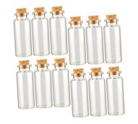 ABOOFAN 12pcs Mini Glass Jars Cork Stoppers 15ml Spell Bottles for Storage DIY Decoration Potion Bottles for Wishing Wedding Wish Jars